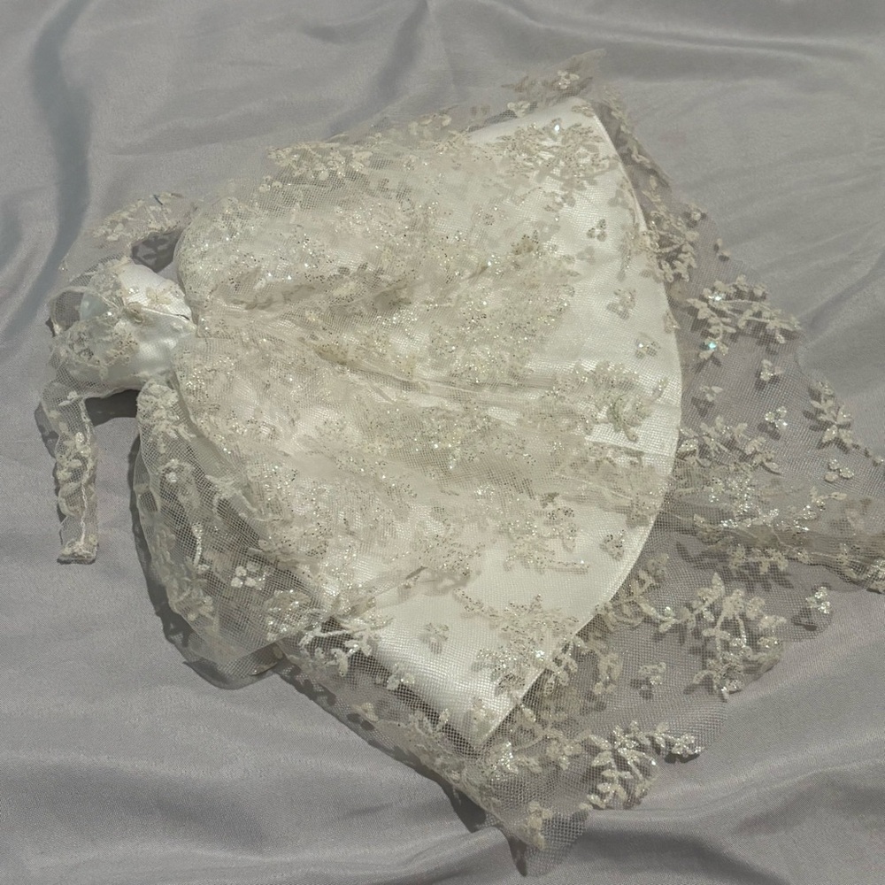 Barbie Doll Wedding Day Dress Gown 1997 Reproduction White Glitter Sparkle Bride - Picture 7 of 8